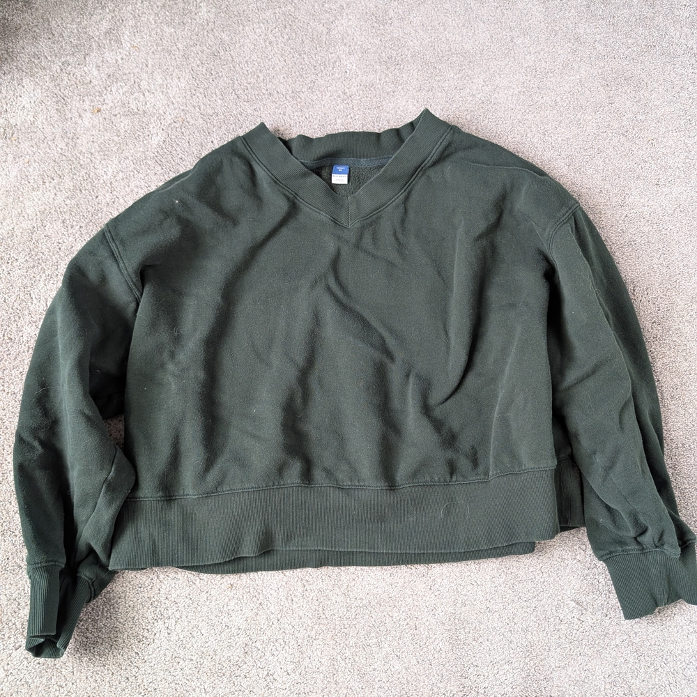 Old Navy Forest Green Pullover Sweatshirt